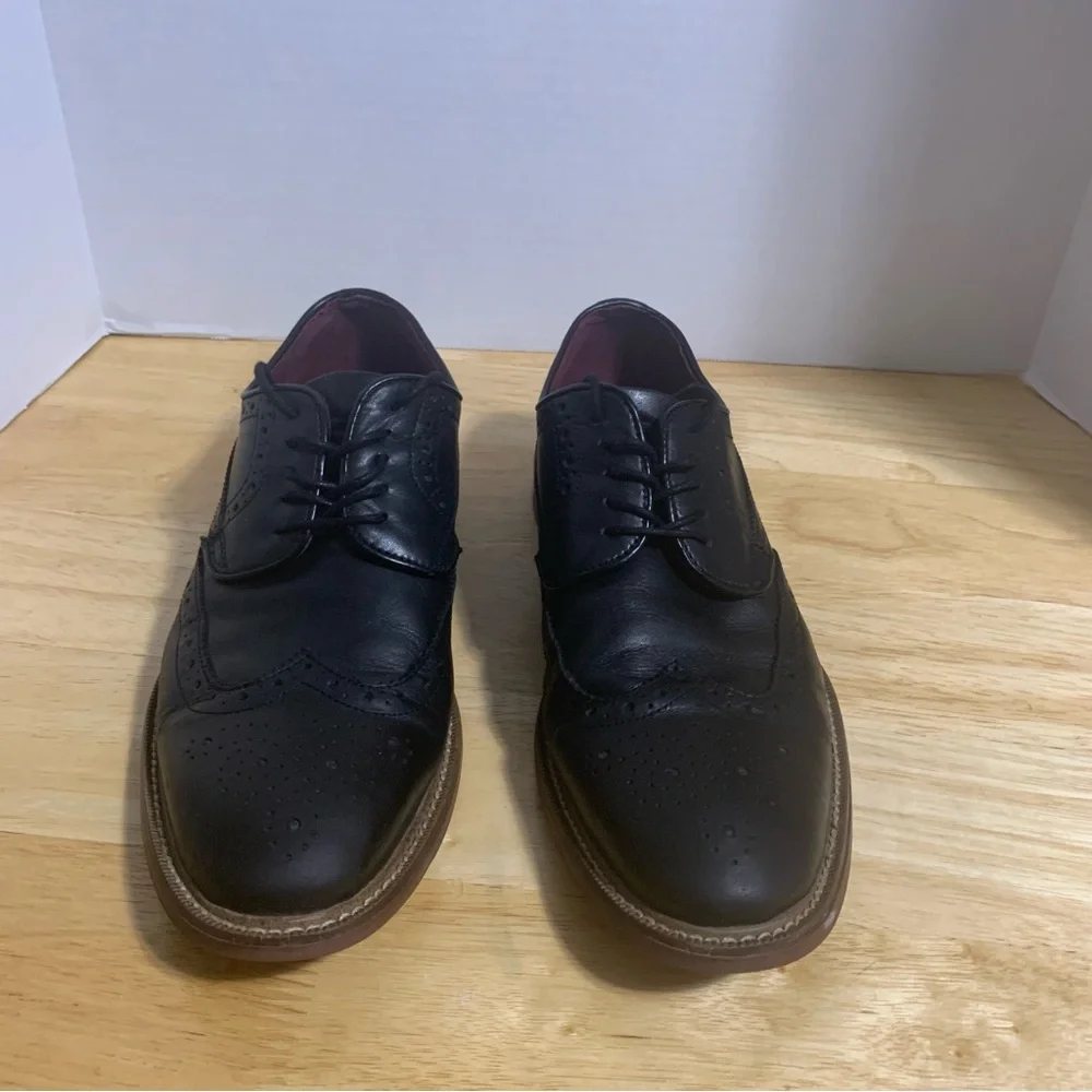 Aston Grey Collection‎ Black Wingtip Dress Oxford Shoes Size : 8